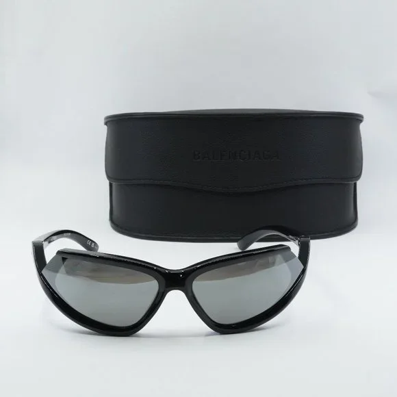 FINAL PRICE NEW BALENCIAGA BB0289S 001 BLACK SILVER SUNGLASSES - Picture 9 of 10